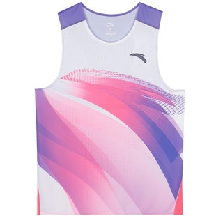 安踏马拉松背心男专业跑步速干背心田径训练运动服坎肩无袖t恤男