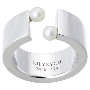 lilyyou2025新款淡水珍珠925银戒指大气场高级感宽厚戒简约轻奢女