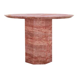 HITCHCOCK Doric/圆桌北欧日式大理石餐桌侘寂工作休闲餐厅圆形