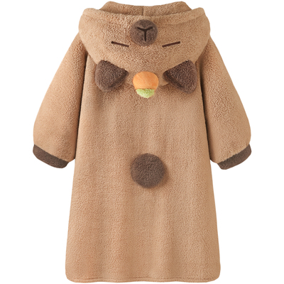 『卡皮巴拉』睡袍女款秋冬可外穿