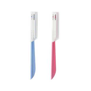 日本 KAI贝印 专业安全刮眉修眉刀工具  蓝/红色安全网专业修眉刀