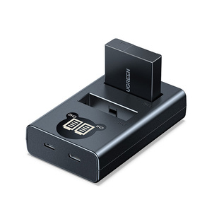 绿联DMW-BLH7E相机电池适用松下LX10 DMC-GM5 GF7 GF8 GF9 GF10 GM1s GM1K BLH7GK微单数码单反座充充电器