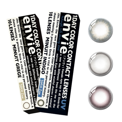 envie美瞳日抛minuit系列10片彩色隐形眼镜女混血大小直径非月抛