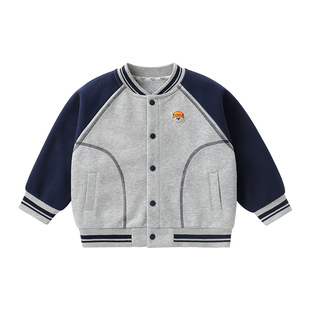右欧儿童外套户外运动时尚棒球服男童春秋休闲童装上衣小宝宝春装