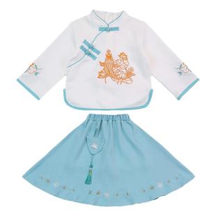 清仓汉服女童演出服中国风春秋男童国学服小学生表演儿童唐装套装