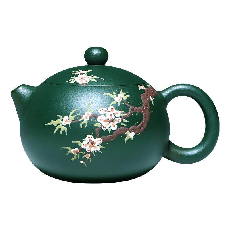 宜兴紫砂壶名家纯全手工原矿绿泥泥绘泡茶壶茶具套装老紫泥西施壶