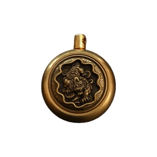 2026马年麒麟招财进宝印章挂件黄铜摆件官印创意汽车钥匙扣小吊坠