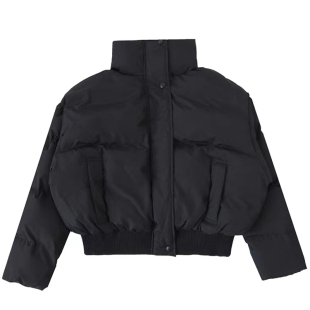 我叫得仔冬季加厚保暖面包服短款显高白色棉服男女棉衣外套上衣潮