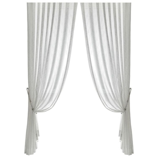 帘花记镜面防紫外线窗帘纱帘客厅阳台卧室透光不透人防晒隔热白纱