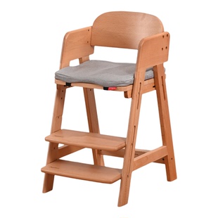 Aooboy日式儿童餐椅子实木座椅可升降大宝宝餐椅学习椅成长椅家用