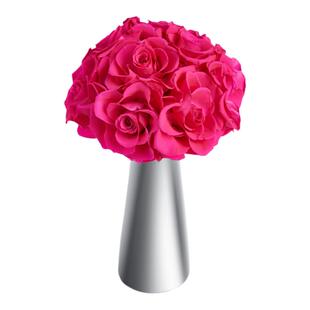 【陈小纭同款】维多利亚瓶永生花·高级花器镜面银玫瑰花乔迁礼物