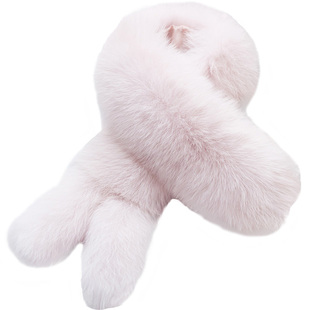 韩国高端独家别致尾巴狐狸毛围巾长款夹子皮草围脖女日韩围巾