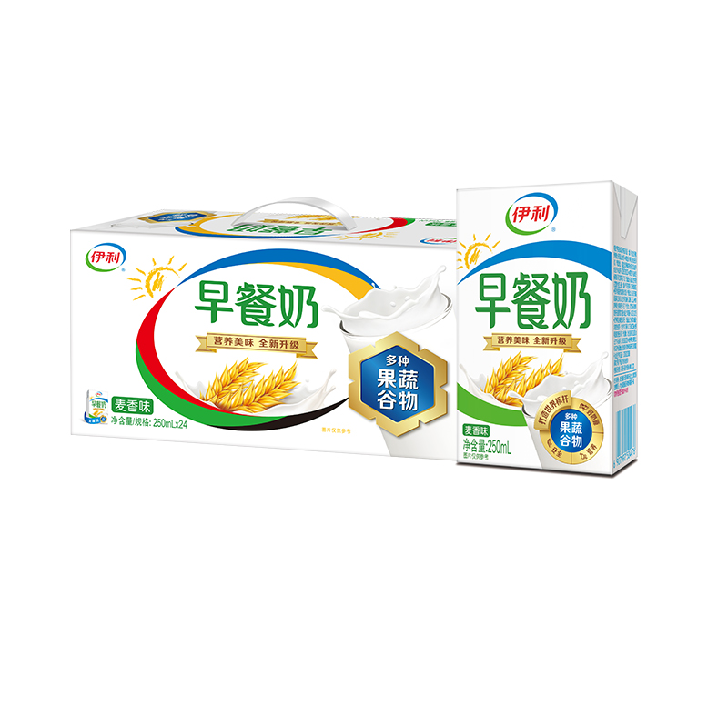 伊利学生营养成人麦香味早餐奶