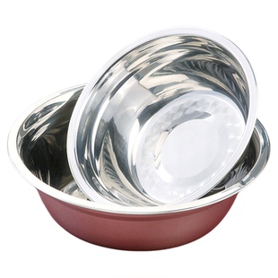 茶花不锈钢盆食品级盆子汤盆汤碗家用洗菜盆揉面和面铁盆料理小盆