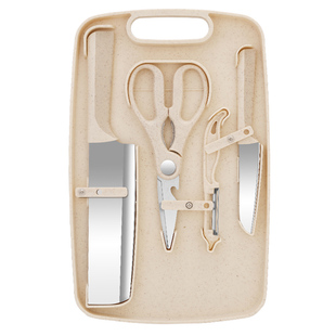 德国厨房家用水果刀婴儿辅食菜刀菜板二合一收纳刀具砧板组合套装