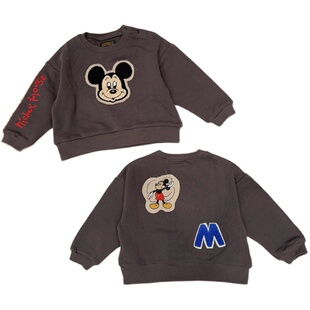 日单Markeys秋冬新款女童男童纯棉毛圈宽松休闲舒适卡通套头卫衣