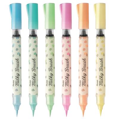 牛奶新色派通蝴蝶毛笔