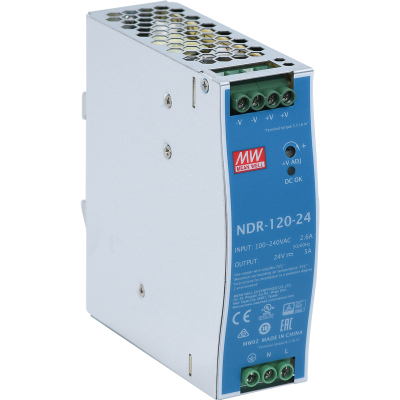 明纬NDR-120-24导轨开关电源5A