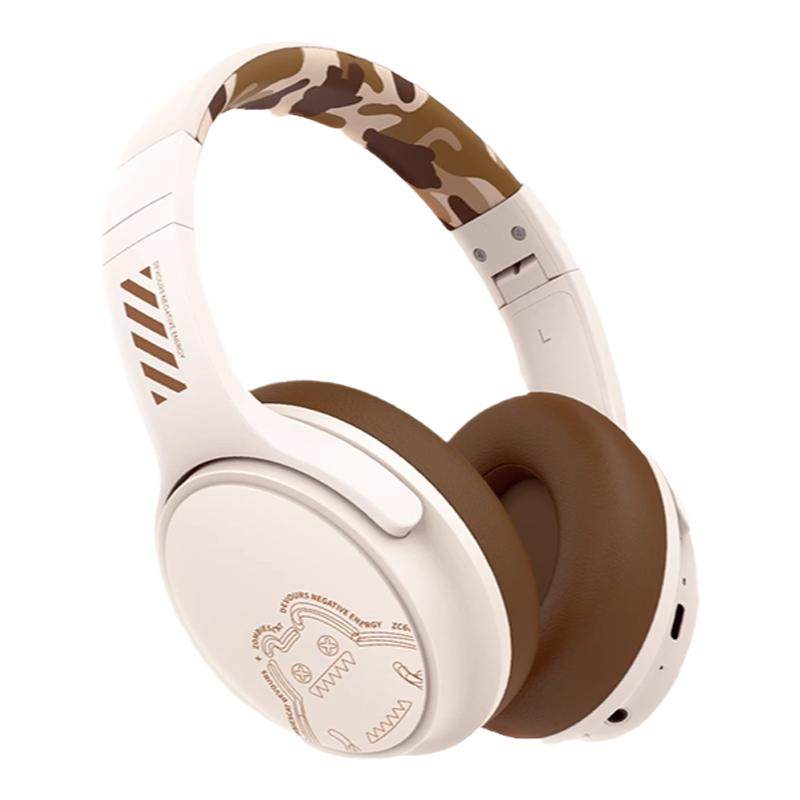 粒次方魔鬼猫蓝牙耳机头戴式无线降噪电脑耳麦有线游戏电脑游戏