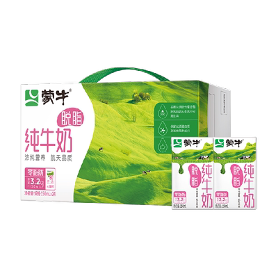 蒙牛脱脂零脂肪纯牛奶