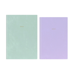 【特惠3折】MARKS2023年EDiT烟熏柔色封面手帐一日一页竖式周记B6变型A5日程时尚商务工作记事女士仿皮手账本