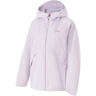 李宁外套女春季新款健身跑步夹克上衣透湿连帽宽松防风运动风衣