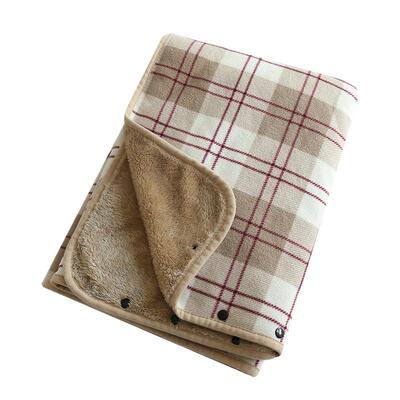 法兰绒办公室多功能保暖小毛毯