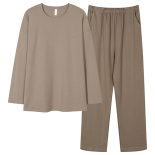 猫人纯棉男士睡衣男款春秋季全棉可外穿居家长袖套装加大码家居服