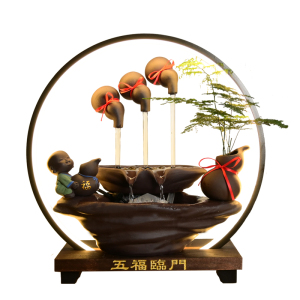 浅池创意乔迁礼品流水摆件