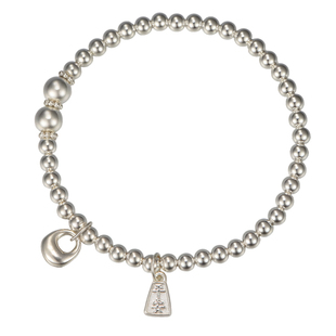 吴越老银铺正品银珠手链女款复古纯银元宝福牌手串国潮小众设计感