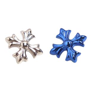 F136钛合金克罗耳钉十字架flat耳骨钉耳蜗钉唇钉朋克土酷穿刺