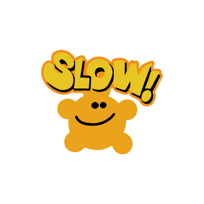 RETLPER镂空车贴 原创 慢吞车SLOW 低速提醒 汽摩风挡平面贴纸