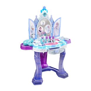 儿童过家家玩具迪士尼爱莎公主冰雪奇缘梳妆台女孩化妆生日礼物
