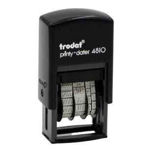 卓达回墨印章4810双日期时间数字印可调自动旋转中英文格式包邮