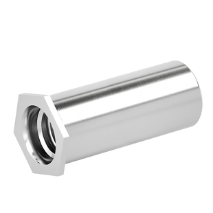 304不锈钢六角通孔压铆螺柱压铆螺母柱压铆件外径M2M2.5M3M4M5M6