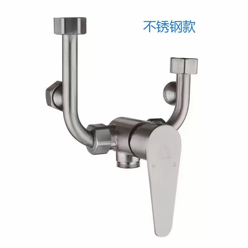 德国加厚304不锈钢电热水器混水阀冷热混合U型水龙头明装开关淋浴