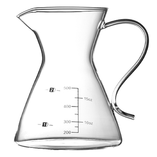 时光沙漏咖啡分享壶手冲咖啡高硼硅玻璃壶带刻度不锈钢咖啡过滤网