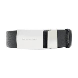 【父亲节礼物】EMPORIO ARMANI/阿玛尼男士牛皮革荔枝纹板扣腰带