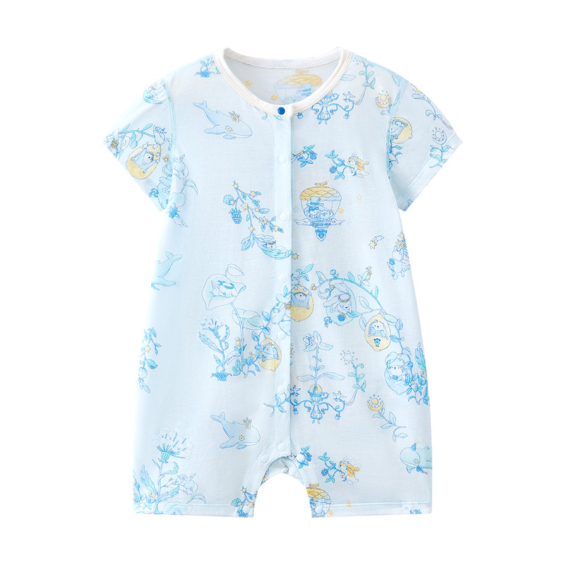 Babycare宝宝纯棉短袖爬服婴幼儿