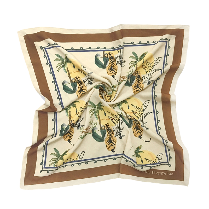 THESEVENTHTAIL设计师品牌原创复古丝巾发带2021春秋百搭方巾新款