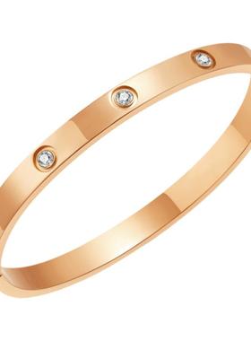 高级感钛钢手镯女轻奢 开口小众设计爆款时尚百搭ins风手饰不掉色