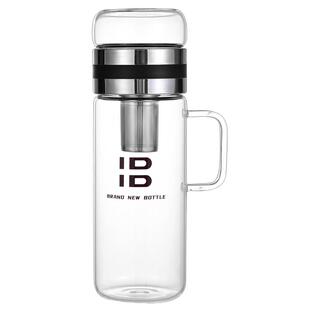 大容量玻璃杯带把手茶水分离男士办公上班族个人专用泡茶家用水杯