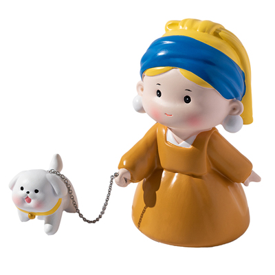 大艺术家珍珠女孩办公桌面小摆件