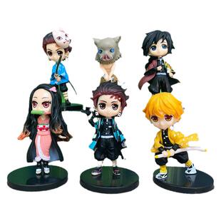 鬼灭之刃手办动漫周边吧唧我妻善逸炭治郎Q版倪豆子扭蛋盲盒富冈