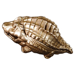 春工 富贵鼍 车载家用盘香小香炉高级感茶宠纯铜鳄鱼小摆件可养