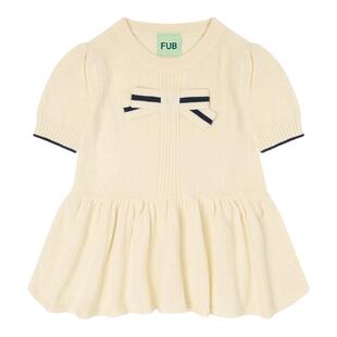 Little现货 丹麦FUB SS26春夏女童针织花边上衣半裙短裤有机棉