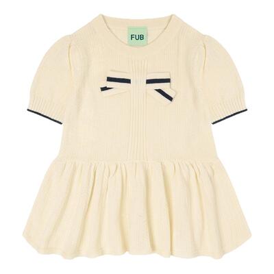 8Z Little现货 丹麦FUB SS26春夏女童针织花边上衣半裙短裤有机棉