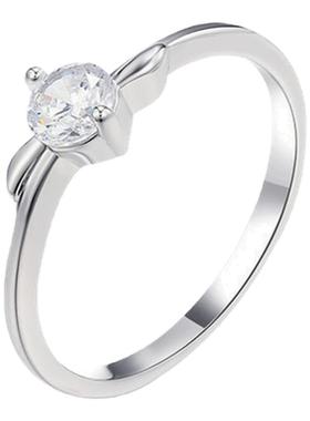 艳艳人鱼泪心心相印单石戒指女简约ins风时尚轻奢高级感指环