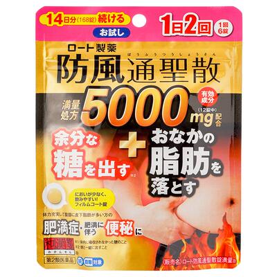 乐敦和汉笺防风通圣散减肥药瘦身减肚子减内脏脂肪腹部燃脂大肚丸