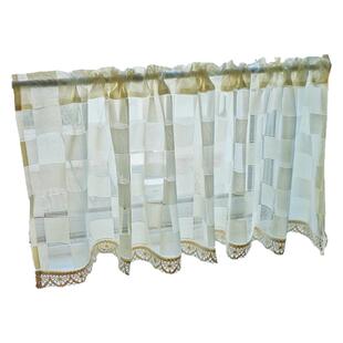 成品半帘短帘半截纱帘飘窗卧室厨房蕾丝网纱免打孔装饰小窗户窗帘